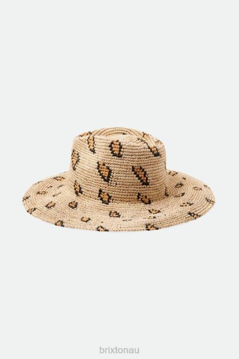 Accessories Natural Leopard Brixton 0FDH507 Women Madeira Woven Straw Hat