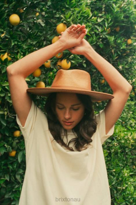 Accessories Rust Brixton 0FDH509 Women Jo Straw Rancher Hat
