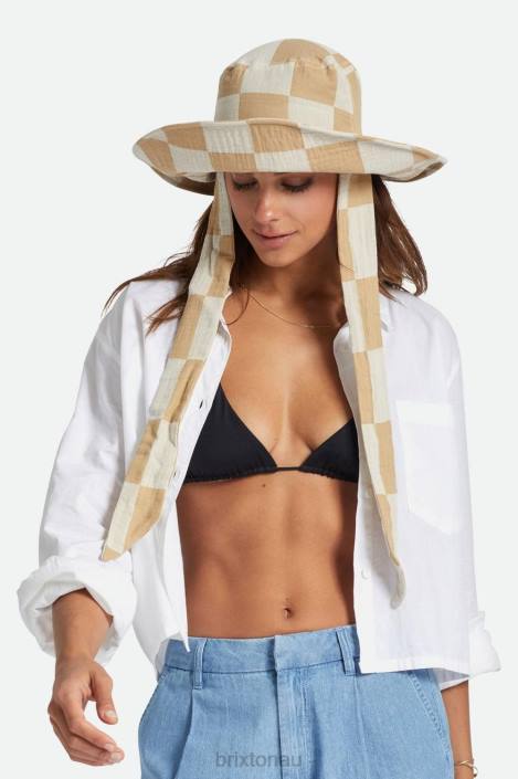 Accessories Sand/Whitecap Brixton 0FDH533 Women Jasper Packable Bucket Hat
