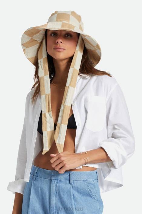 Accessories Sand/Whitecap Brixton 0FDH533 Women Jasper Packable Bucket Hat