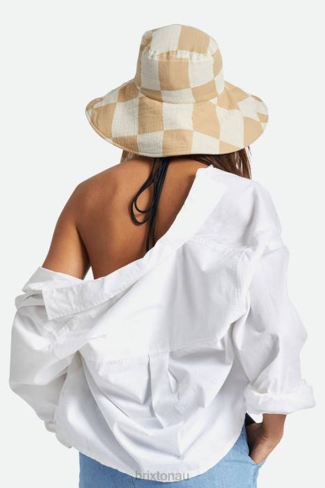 Accessories Sand/Whitecap Brixton 0FDH533 Women Jasper Packable Bucket Hat