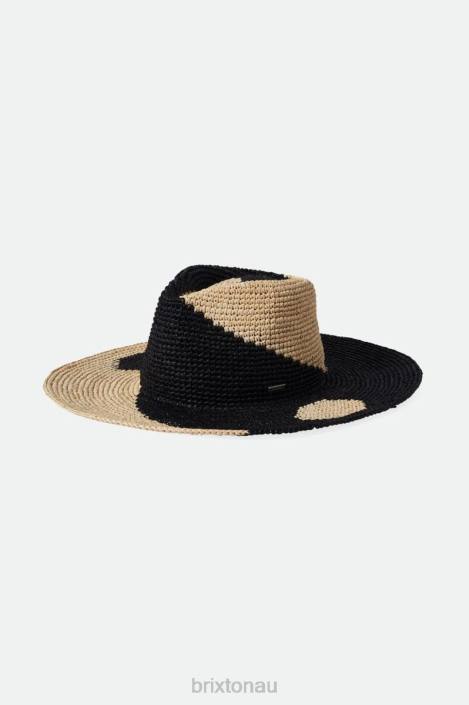 Accessories Whitecap/Black Brixton 0FDH514 Women Madeira Pattern Straw Hat