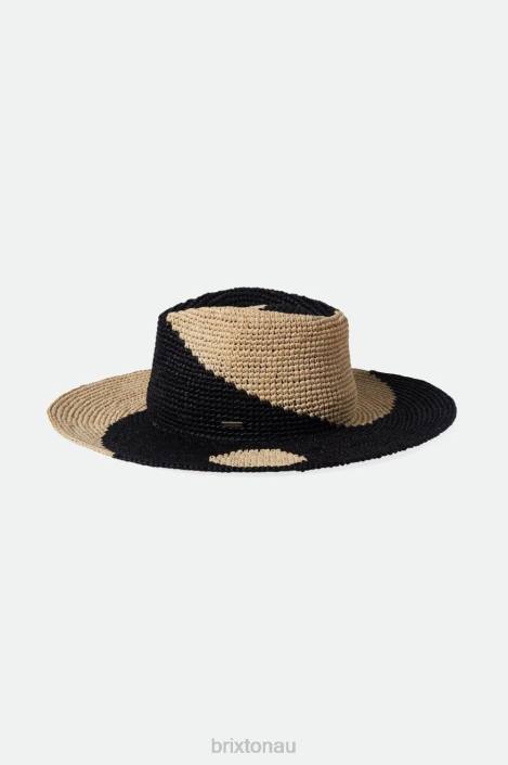 Accessories Whitecap/Black Brixton 0FDH514 Women Madeira Pattern Straw Hat