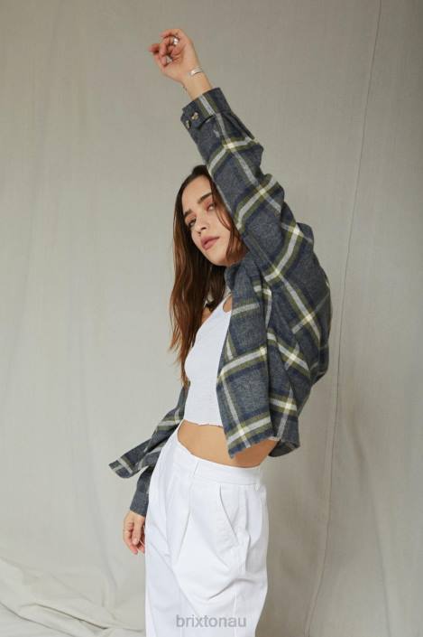 Apparel Washed Navy Brixton 0FDH442 Women Bowery L/S Flannel