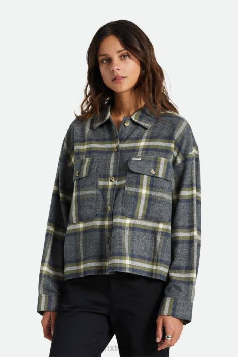 Apparel Washed Navy Brixton 0FDH442 Women Bowery L/S Flannel