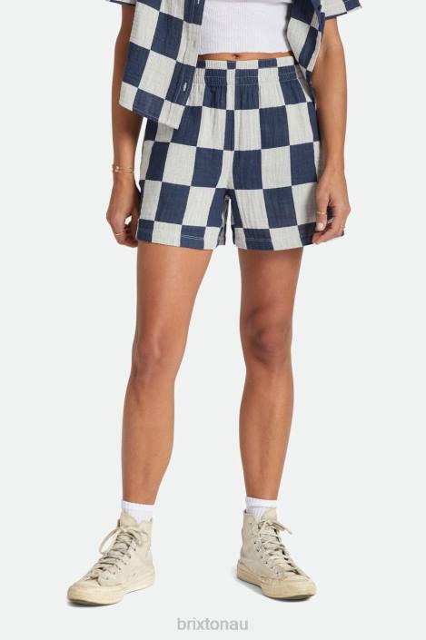 Apparel Washed Navy Brixton 0FDH482 Women Mykonos Boxer Short