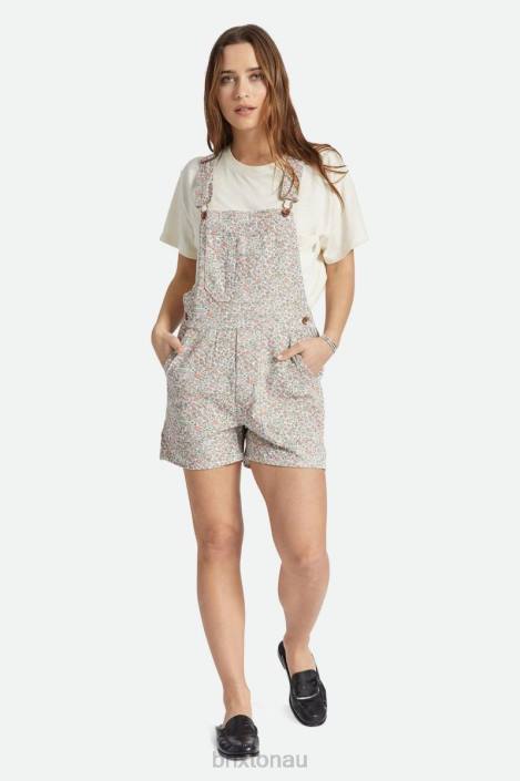 Apparel White Floral Brixton 0FDH486 Women Costa Short Overall