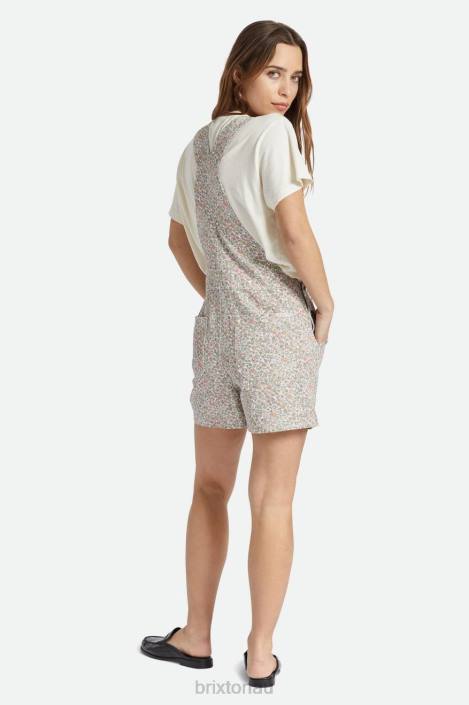 Apparel White Floral Brixton 0FDH486 Women Costa Short Overall