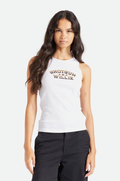 Apparel White Brixton 0FDH457 Women Willie Nelson Shotgun Tank Top