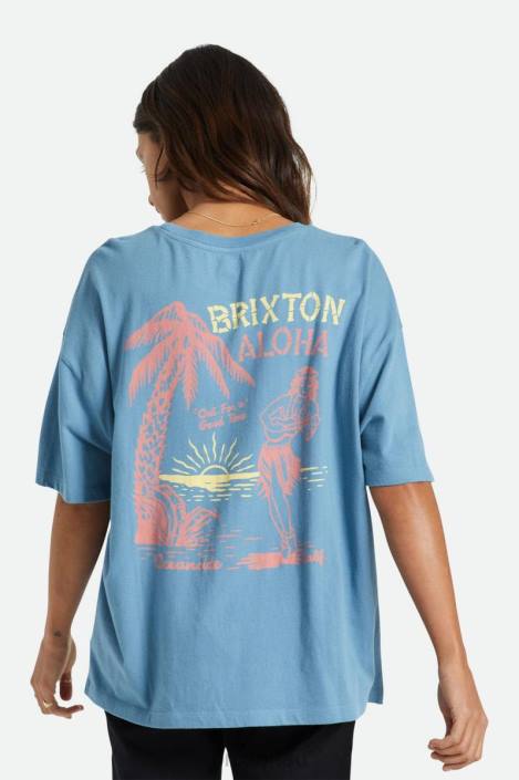 Apparel Blue Heaven Brixton 0FDH455 Women Good Time Oversized Boyfriend Tee