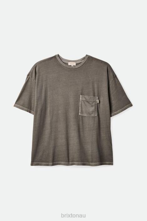 Apparel Washed Black Brixton 0FDH438 Women Carefree Oversized Boyfriend Pocket Tee