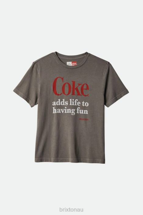 Apparel Washed Black Brixton 0FDH452 Women Coca-Cola Having Fun Vintage Crew Tee