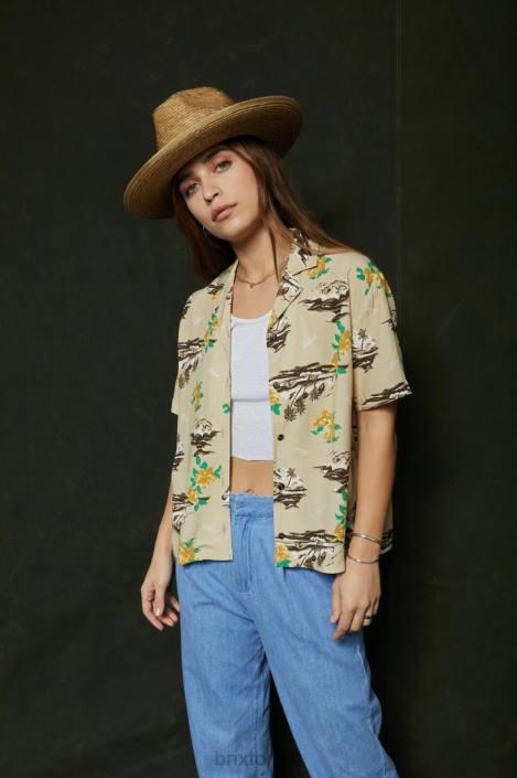 Apparel Safari Brixton 0FDH419 Women Bunker Paradise S/S Woven